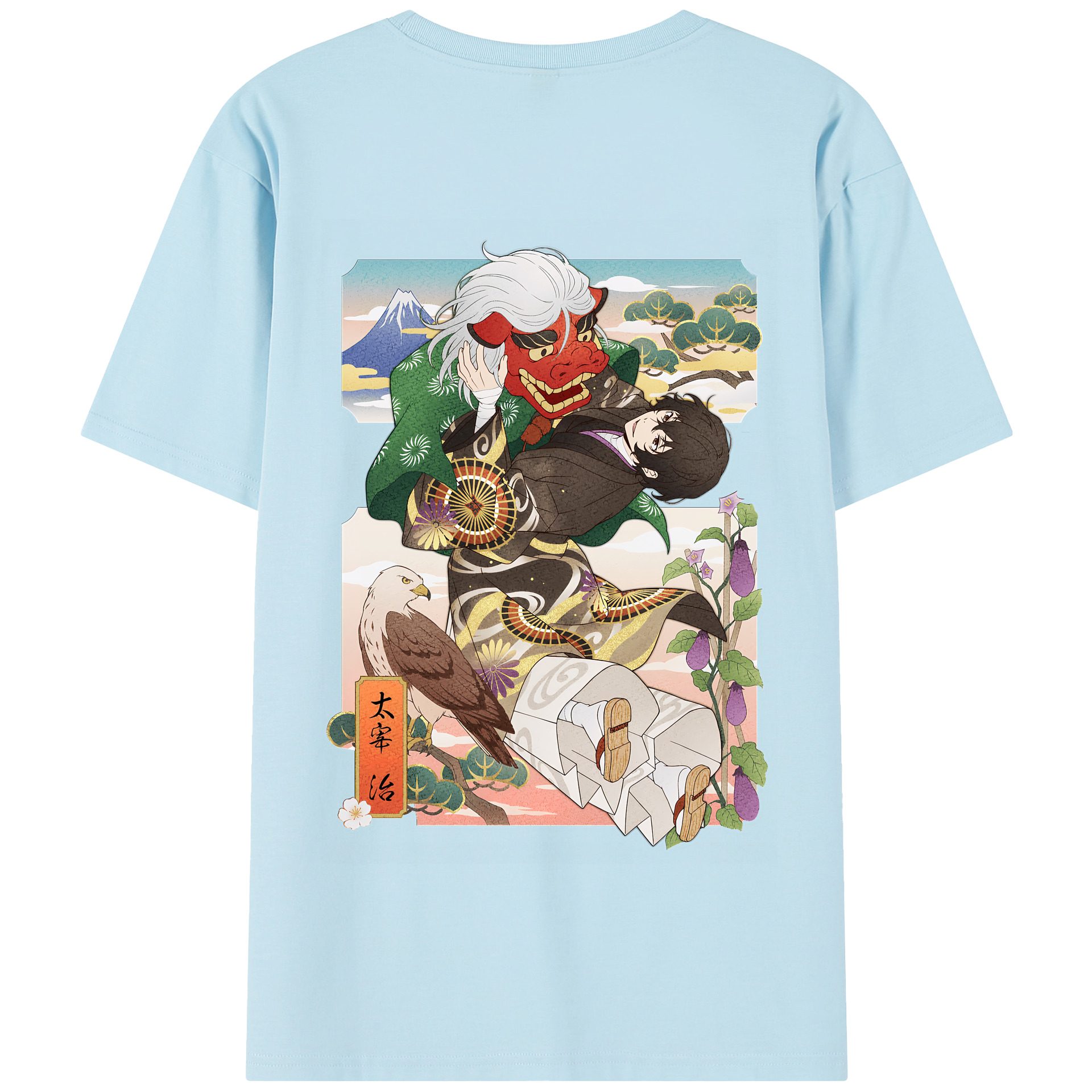 （画像用） 文豪ストレイドッグス Bungo Stray Dogs 綿100％半袖Tシャツ（背面プリント）